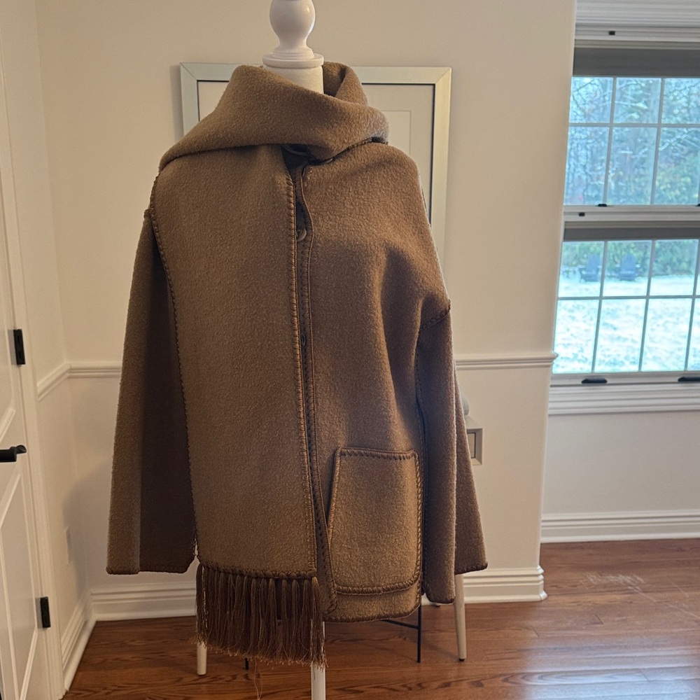 TOTEME
Draped fringed wool-blend bouclé jacket